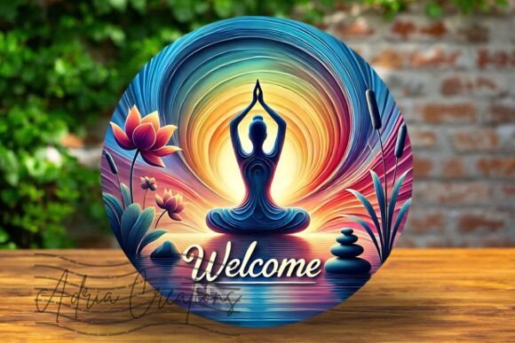 Download 3D Yoga Lotus Flower Meditation Design - Yoga Collection