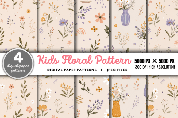 Download Kids Floral Pattern, Kids Flower Pattern - Floral pattern Collection