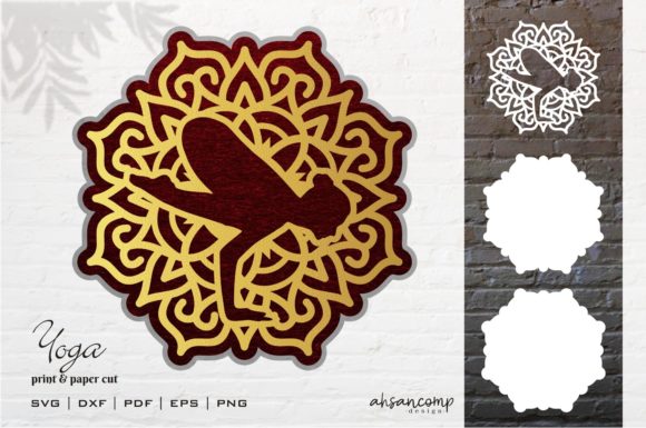 Download Yoga Vector Mandala SVG 3D Layered - Yoga Collection