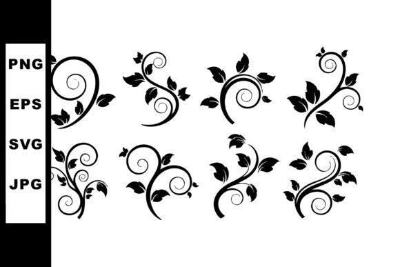 Download Black Floral Vine Swirl Ornamental Vecto - Ornament Collection