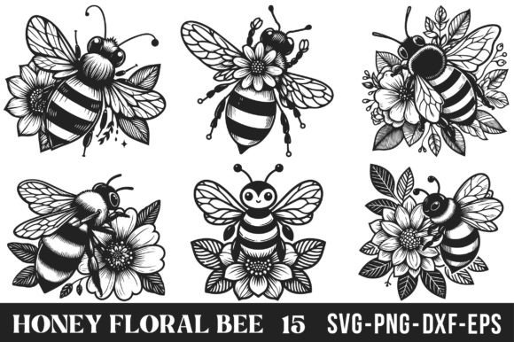 Download Honey Floral Bee SVG Bundle - Svg bundle Collection