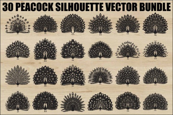 Download Peacock Silhouette SVG Bundle - Svg bundle Collection