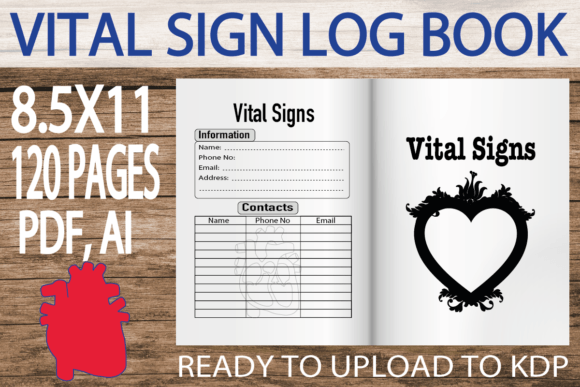 Download Vital Signs Log Book | KDP Interior - Vital Collection
