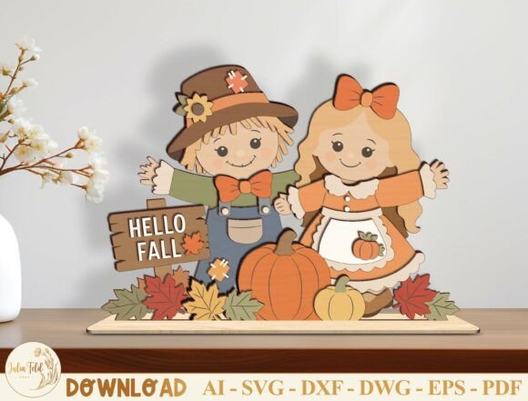 Download Fall Scarecrow Table Decor SVG Bundle - Svg bundle Collection