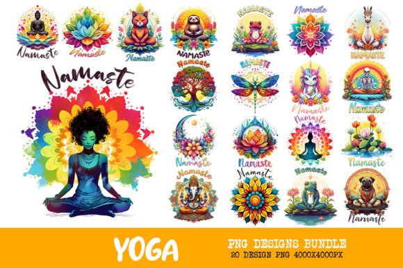 Download Mindful Yoga Art Bundle - Yoga Collection