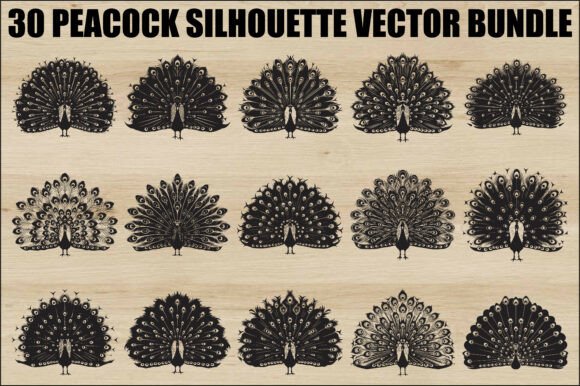 Download Peacock Silhouette SVG Bundle - Svg bundle Collection