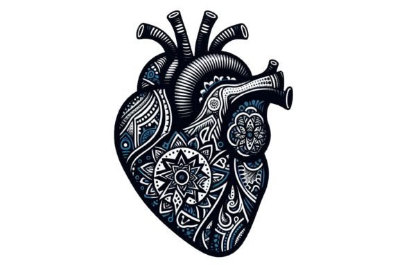 Download Human Heart Intricate Patterns Clipart - Premium Bundle