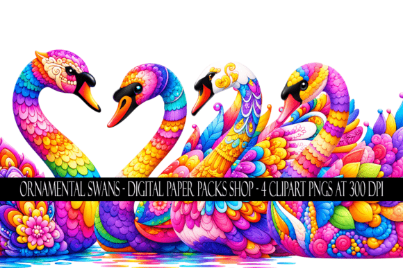 Download Ornamental Swan Clipart - Ornament Collection