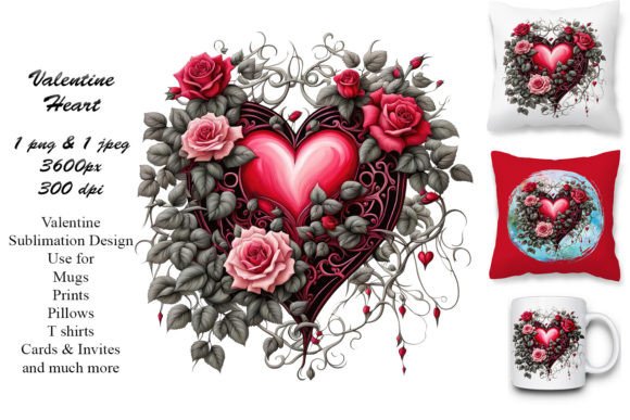 Download Intricate Rose &amp; Heart Sublimation - Premium Resources