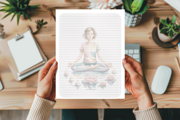 Download Stationary Paper Yoga Meditation Decor - Yoga Collection