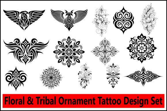 Download Floral &amp; Tribal Ornament Tattoo Set - Ornament Collection